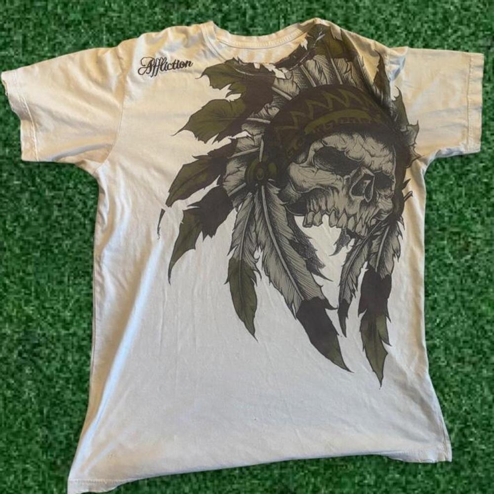 2000s y2k off white distressed affliction
